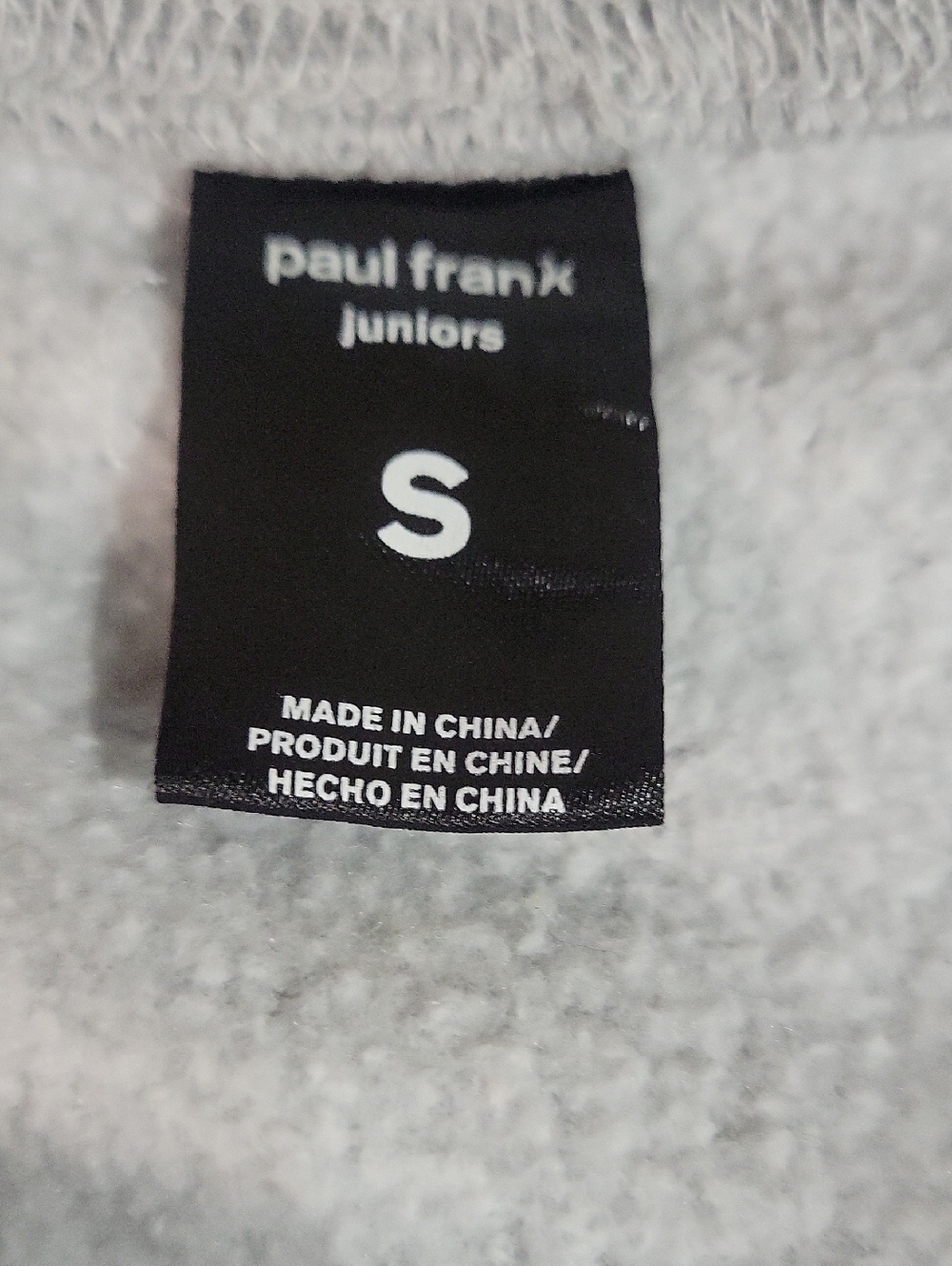 Paul Frank Gray Pullover Sweatshirt with Black Label - Picture 3 of 5